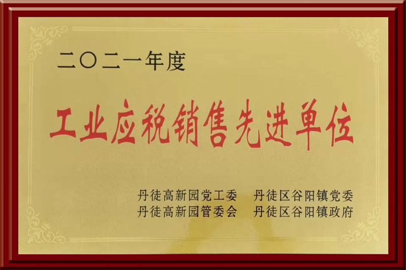 2021年度 工業(yè)應(yīng)稅銷(xiāo)售先進(jìn)單位